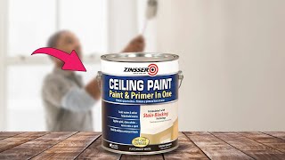 Zinsser 1gal Ceiling Paint and Primer in One Review  Complete Coverage and Easy Application [upl. by Essirahc434]