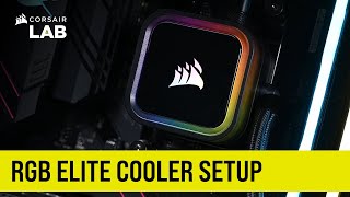 How to Install CORSAIR iCUE RGB ELITE Liquid CPU Cooler [upl. by Sanez853]