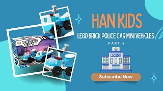 Lego Brick Police Car Mini Vehicles  Part 2 Tutorial [upl. by Bhayani]