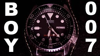 セイコーダイバーSKX007 ブラックボーイのラバーベルト交換は超絶難しかった 腕時計ベルト交換の小技あり [upl. by Auroora254]