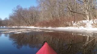 Kayak NJ St Patricks Day On The Musconetcong River 031717 [upl. by Eneres]