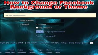 how to change background in facebook  how to change facebook theme on pc [upl. by Anhaj]