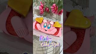 Kirby Cake Roll 💕🌟 kirby cakedecorating cakeroll redvelvetcakedesign shorts [upl. by Ailati]