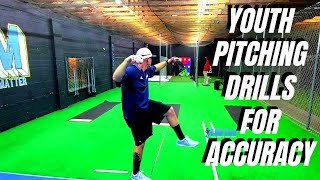 Youth Pitching Drills For Accuracy Ages 9  14 [upl. by Zeph]