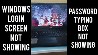 Windows login screen not showing  Password typing box not showing technicaladda03 [upl. by Yemaj]