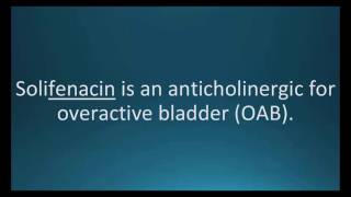 How to pronounce solifenacin VESIcare Memorizing Pharmacology Flashcard [upl. by Ahsennod802]