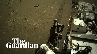 Perseverance rover sends back first ever recording of driving on Mars [upl. by Iarised]