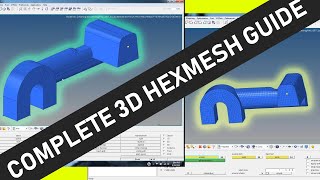 Complete 3D Hex Meshing Guide  how to hex mesh using solid mapping in hypermesh  hyperworks [upl. by Inoliel]