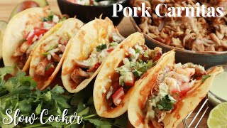 Slow Cooker Pork Carnitas Easy Taco Recipe [upl. by Downall]