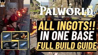 Palworld Best Ingot Farming Base Build Guide INFINITE SUPPLY OF ALL THE INGOTS FULL BUILD GUIDE [upl. by Esenej]