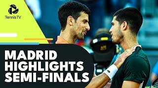 Djokovic vs Alcaraz Epic Tsitsipas vs Zverev  Madrid 2022 SemiFinal Highlights [upl. by Savanna]