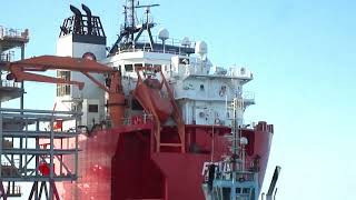 Berthing and Sailing of the Fjell  Offshore Barrow Island [upl. by Namilus68]