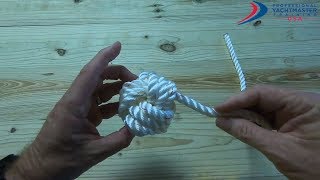 How to Tie a Monkeys Fist ⎹ Step by step  Professional Yacht Training USA [upl. by Sosanna]