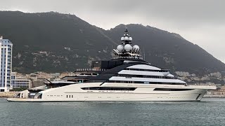 Nord Superyacht departing Mid Harbour Marina Gibraltar [upl. by Alan]