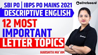 SBI PO Mains English 2023  Descriptive Writing  Letter Writing Format amp Tips For SBI PO Mains 2023 [upl. by Akinyt]