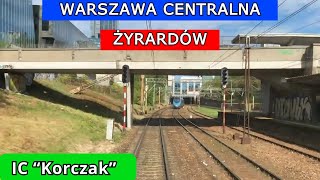 PRZEJAZD WARSZAWA CENTRALNA ŻYRARDÓW POCIĄG PKP IC KORCZAK [upl. by Yelyk387]