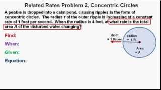 Calculus Related Rates Problem 2 Concentric Circles [upl. by Clyte677]