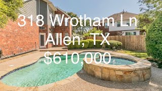 318 Wrotham Ln Allen TX [upl. by Schweiker]