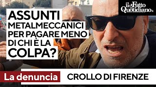 Crollo di Firenze il sindacalista Fiom Cgil “Operai assunti come metalmeccanici per risparmiare” [upl. by Ardnola388]