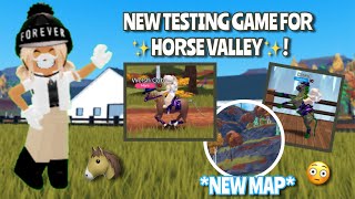 🌲 NEW TESTING GAME FOR HORSE VALLEY new map 🐴  roblox horsevalley  alextheequestrian [upl. by Kcirdes]