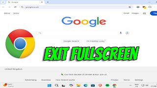 How To Exit Full Screen Mode in Google Chrome [upl. by Suixela]