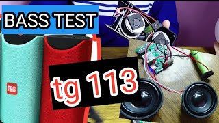 TG113 Bluetooth speaker  bass test and inside look [upl. by Sualocin]