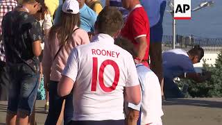 England and Tunisia fans gather for World Cup match in Volgograd [upl. by Ear]