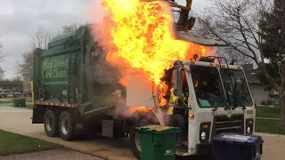 Garbage Truck Bursts Into Flames [upl. by Gagne]