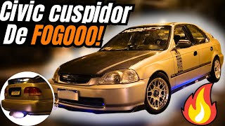 Civic LX com neon 🔥 é o braia [upl. by Kinch]