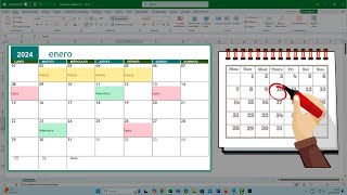 Crea un CALENDARIO de ACTIVIDADES en Excel AUTOMÁTICO📆 Sin Fórmulas [upl. by Nocam19]