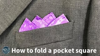 How to fold a pocket square  Four point [upl. by Haroppiz]