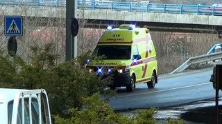 Czech ambulance responding amp transporting with wail amp yelp sirens  Amb 215 ZZS Ústecký kraj Děčín [upl. by Gilburt]