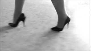 The Sound Of High Heels 11  Black Stilettos Walking [upl. by Barden]