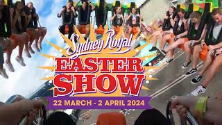 SYDNEY ROYAL EASTER SHOW RIDES 2024 KMG XXXL KMG XXL THE BEAST ON RIDE POV [upl. by Nodnab793]