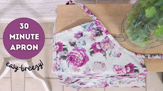 Apron cutting and stitching in 30 minutes and 2 sizes  full StepByStep tutorial [upl. by Ardnasak]