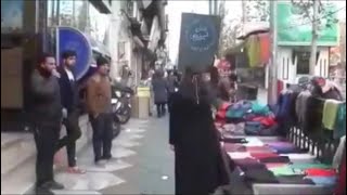 Tehran 7119 Crown Prince Reza Pahlavi movement girl protesting against hijab duty [upl. by Retha]