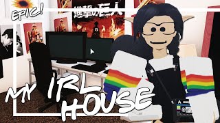 i built my irl house in bloxburg i guessmp4 [upl. by Anaidni]