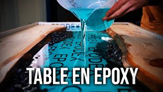 Jai fabriqué une RIVERTABLE  DIY  Table en résine Epoxy  Bois [upl. by Nuaj]