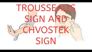 Trousseaus sign and Chvosteks sign [upl. by Tadich]