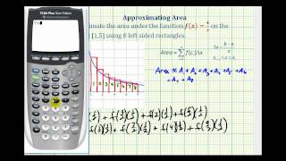 Ex 3 Approximate the Area Under a Curve with 8 Left Sided Rectangles [upl. by Dhar]