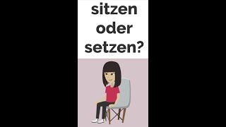 Deutsch lernen sitzen oder setzen  Deutsch A1  wohin  wo  Grammatik  learn German [upl. by Ojiram]