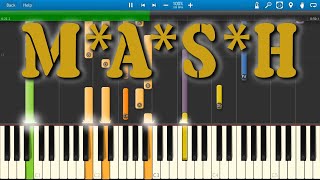 MASH  Theme  Suicide Is Painless  Piano Tutorial  Synthesia [upl. by Eetsirhc]