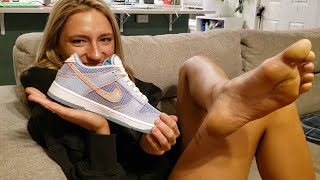 Eliza unboxing review of blue passport sneakers [upl. by Shelba]