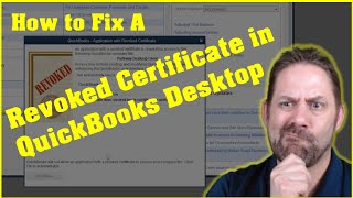 How to fix a Revoked Certificate with QuickBooks Desktop Web Connector [upl. by Marrissa]