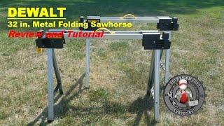 DEWALT 32quot Folding Metal Sawhorse Review and Tutorial DWST60999 [upl. by Adnoraj]