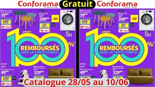 Catalogue Conforama Arrivage juin REMBOURSé GRAUIT [upl. by Airdnna]