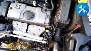 PEUGEOT 206 14e  CHANGEMENT BOUGIES BOBINES INJECTEURS [upl. by Airamesor]