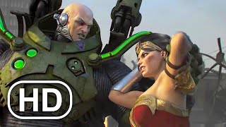 JUSTICE LEAGUE Lex Luthor Kills Wonder Woman Fight Scene Cinematic 4K ULTRA HD  DC Universe Online [upl. by Mairem]