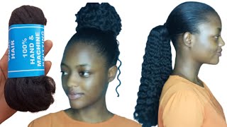 10 MINUTES QUICK HAIRSTYLE USING BRAZILIAN WOOL PROTECTIVE STYLE ON NATURAL HAIR [upl. by Meit255]