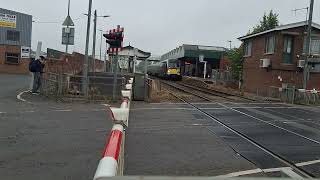 barrier shot antrim station level crossing co antrim 1924 [upl. by Nadbus]